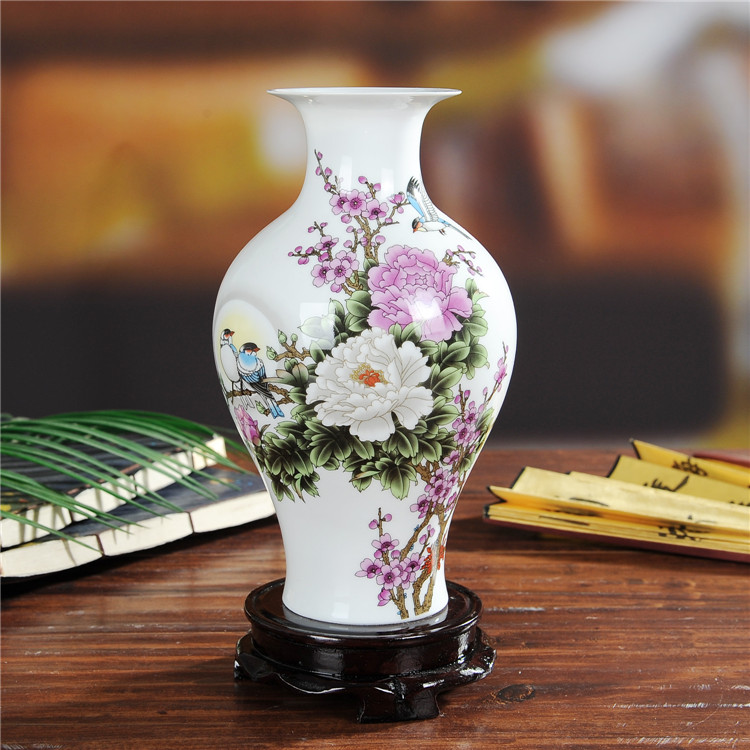 景德镇花开富贵陶瓷花瓶