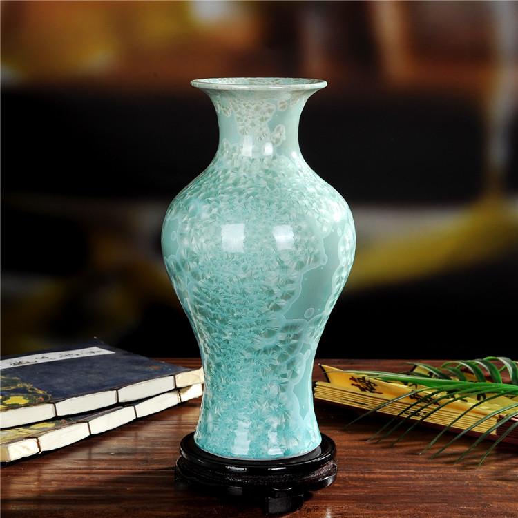 景德镇陶瓷珍珠釉陶瓷鱼尾瓶