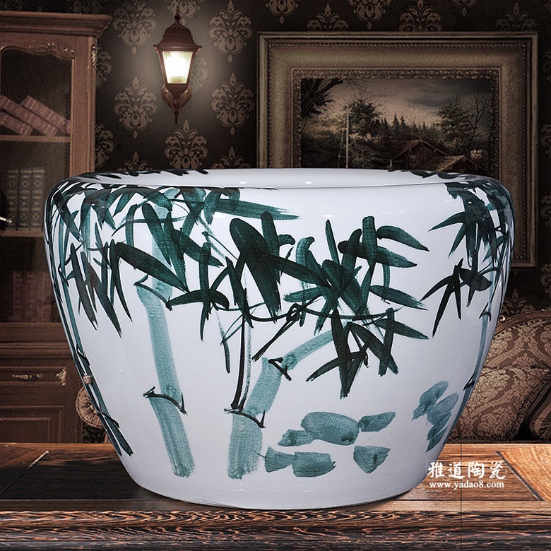 景德镇瓷器水缸手绘鱼缸四合院水缸