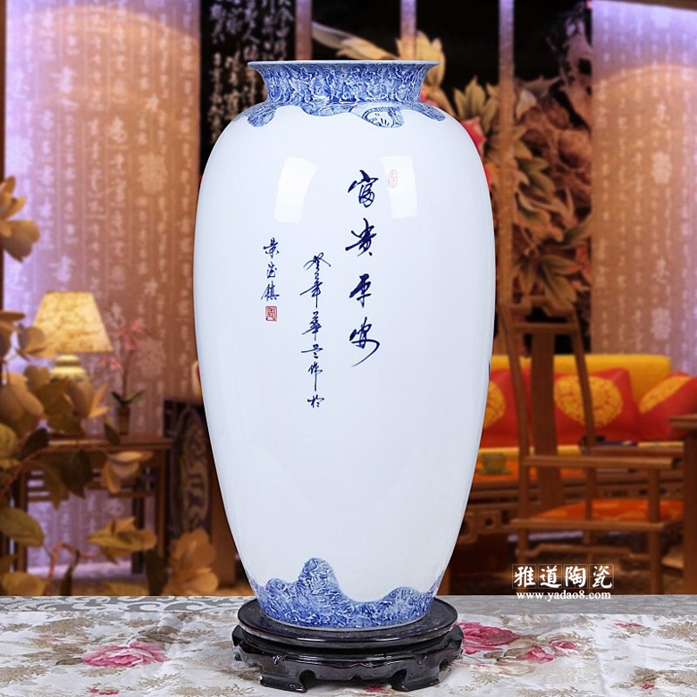 陶瓷艺术花瓶名人名作花瓶富贵平安- 雅道陶瓷网