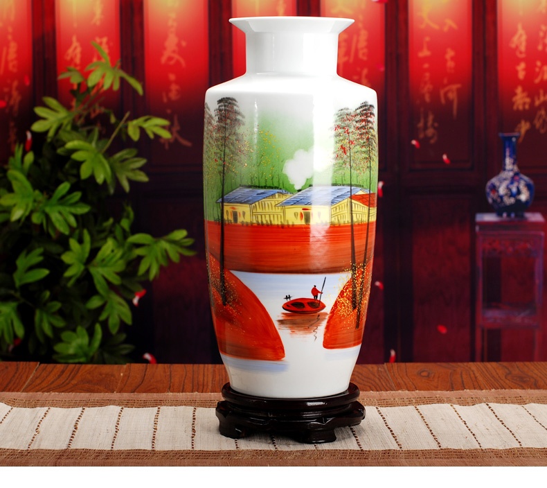 景德镇陶瓷花瓶（江南小乡）