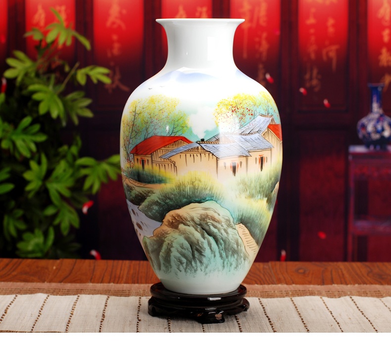 景德镇陶瓷花瓶（山里人家）