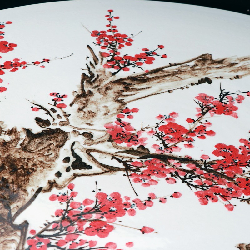 景德镇手绘梅花室内外中式陶瓷桌凳